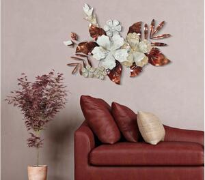 Pannello tridimensionale design bouqet in ferro multicolor - Arrediorg