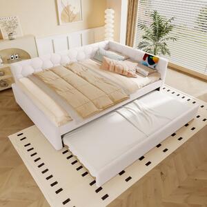 Divano letto, letto per ospiti e rete a doghe 140x200 cm, letto imbottito, letto matrimoniale, tessuto non tessuto