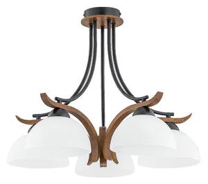 Lampadario a plafone BAFIA 5xE27/15W/230V marrone