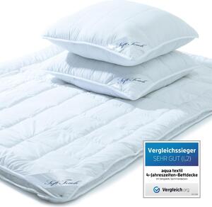 Soft Touch 4 anni. Trapunta trapuntata 1x 200x240 + 2x 80x80 in microfibra PES 1100/1500 g + 2x 1300 g Diamante/Quadra