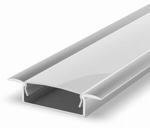 Profili LED in argento P14-1 100CM copertura opale per strisce LED fino a 28,8 mm di larghezza