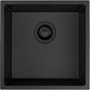 Lavello quadrato sospeso Deante Corda ZQA_N10A Granito Nero