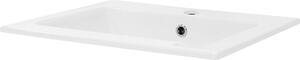 LuxeBath Lavabo Lavabo da appoggio Square, 52,5x45x21 cm, bianco, Vetroceramica