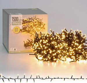 Catena luminosa a grappolo di LED, 1500 LED, ambra, 230V~, IP44, 33 m