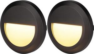 Lampada da parete a LED, modello VT-1142, colore nero, larghezza 15 cm, grado di protezione IP65