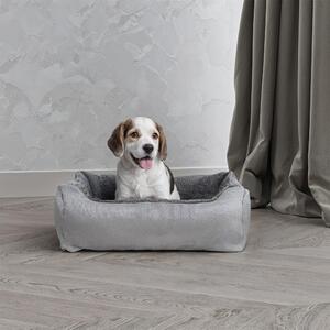Biancheria da letto italiana in chenille "Love" per animali, adatta a tutte le stagioni, colore grigio chiaro