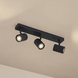 Faretto da soffitto Lindby Kardis, grigio scuro, a 3 luci, metallo, GU10 Kardis Lindby, dimmerabile, Alluminio / Grigio / Zincato, Corridoio, Alluminio, Moderno, Faretto