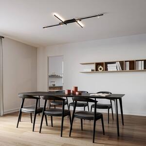 Wever & Ducré Lighting Plafoniera soffitto Trace Grid 2.0, dimmerabile, Nero, Soggiorno / Sala da pranzo, Alluminio, Moderno, Plafoniera