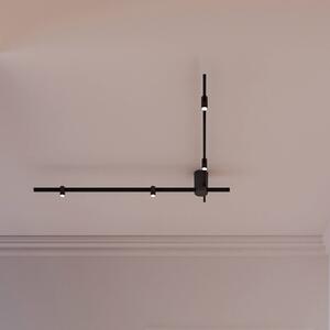 Wever & Ducré Lighting Plafoniera soffitto Trace Spin 1.0, dimmerabile, Nero, Soggiorno / Sala da pranzo, Alluminio, Moderno, Plafoniera