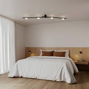 Wever & Ducré Lighting Plafoniera soffitto Perlez Spin 1.0, dimmerabile, Nero, Soggiorno / Sala da pranzo, Alluminio, Moderno, Plafoniera