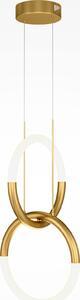 Lampadario A Sospensione Moderno Node Metallo Oro 2 Luci Led 18W