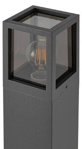 Deko-Light Lampioncino da giardino Facado II, dimmerabile, Alluminio / Grigio / Zincato, Alluminio, Moderno, Lampada da esterni