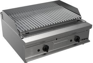 Griglia a gas con pietre laviche, modello da tavolo E7/Bs2Bb, dimensioni: L 800 x P 700 x H 270