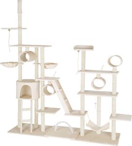 Il tiragraffi tectake® Snooky da 234 a 261 cm include 2 scale, 2 corde di gioco, arco tiragraffi, tenditore da soffitto e antiribaltamento