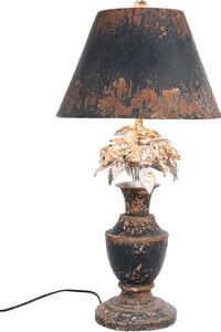 Lampada da tavolo Clayre & Eef Ø 36x73 cm Fiori di ferro grigio