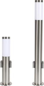 Lampada da sentiero in acciaio inox 2 prese altezza 80cm lampada da esterno