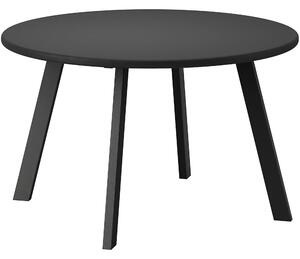 Outsunny Tavolino da Giardino Rotondo in stile Industriale con Piedini Antiscivolo, in Metallo, Ø70x42 cm, Nero