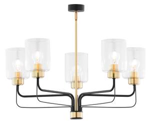Jupiter 1882 - Lampadario a stelo CERES 5xE27/15W/230V oro/nero