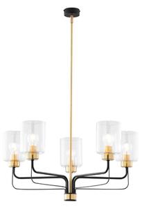 Jupiter 1882 - Lampadario a stelo CERES 5xE27/15W/230V oro/nero