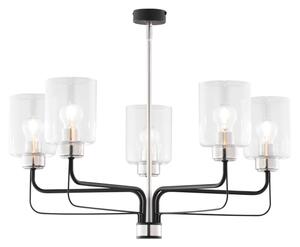 Jupiter 1884 - Lampadario a stelo CERES 5xE27/15W/230V cromo satinato/nero