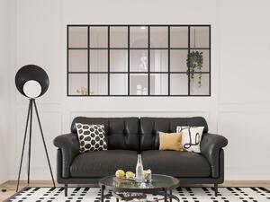 Vetrata stile giardino d'inverno - 210 x 105 cm- Alluminio termolaccato - Nero - ORANSA