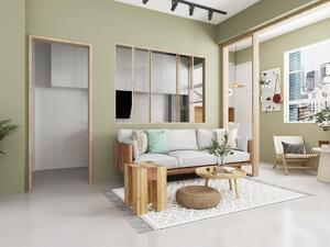 Vetrata scorrevole 180 x 130 cm in Alluminio termolaccato Naturale chiaro - RAVENA