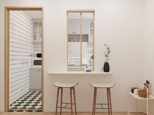 Vetrata atelier 60x130 cm in Alluminio termolaccato Naturale chiaro - BAYVIEW