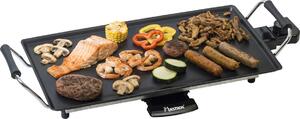 Griglia elettrica da tavolo Bestron, piastra plancha/teppanyaki con rivestimento antiaderente, divertimento alla griglia fino a 4 persone, 2.000 watt, colore; nero