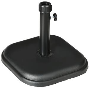 Outsunny Base per Ombrellone da Giardino in Plastica e Cemento da 11kg, 36x36x31cm, Nero|Aosom