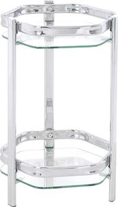 HAKU - Tavolino portavaso cromato - Vetro, metallo, dimensioni: 28x45x28 cm