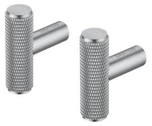 Set di ganci da parete color argento opaco in metallo 2 pz Rof – Blomus
