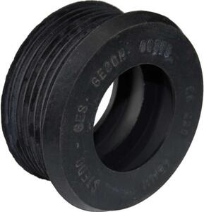 Raccordo in gomma nero per tubo di scarico WC, diametro 55 mm, per tubi da 38-45 mm, senza rosetta