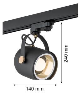 Argon 4311 - Faretto per sistema a binario NET 1xE27/15W/230V nero