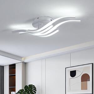 Lampada da soffitto LED moderna ed elegante, 32W, 3600LM, 60cm. Lampada da soffitto LED in alluminio bianco, ideale per illuminare camere da letto, soggiorni, corridoi. Luce bianca fredda, 6500K