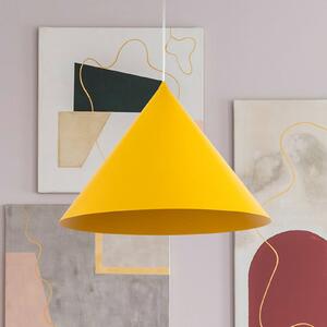 Lampada a sospensione Cono, 1 luce, Ø 50 cm, gialla, E27 Cono TK Lighting, dimmerabile, Giallo / Arancione, Soggiorno / Sala da pranzo, Metallo, Moderno