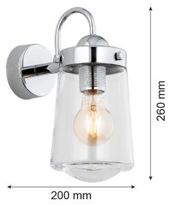 Argon 4719 - Applique da bagno PASADENA 1xE27/15W/230V IP44