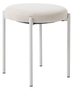 Sgabello color crema in metallo impilabile Pelican – Unique Furniture