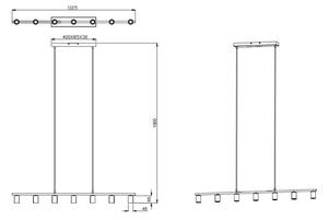 Reality - Lampadario a sospensione con filo VANNES 7xE27/40W/230V