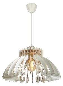 Lampadario a sospensione con filo 1xE27/60W/230V bianco diametro 39 cm