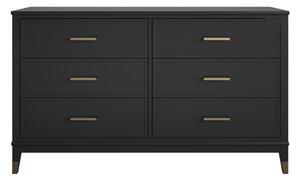 Cassettiera nera , 144 x 85 cm Westerleigh - CosmoLiving by Cosmopolitan