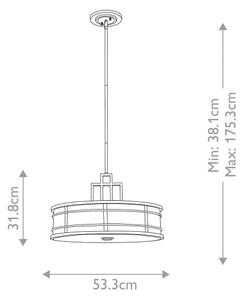 Feiss - Lampadario a sospensione con supporto rigido FUSION 3xE27/60W/230V