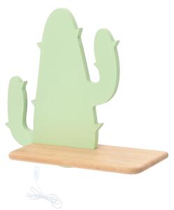 Applique LED per bambini con mensola CACTUS LED/4W/230V verde/legno