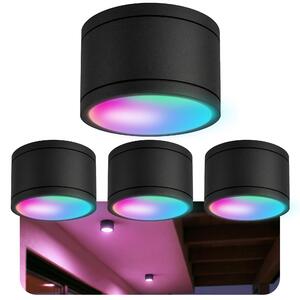 SSC-LUXon 4 pezzi CELI-WX faretto da superficie per bagno IP44 con 4x lampada LED GX53 compatibile con Alexa, Siri e Google - Spots WiFi Smart RGBW