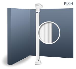 Orac Decor Kd5H Luxxus Mezza Colonna Set completo Colonna in stucco classica antica a rilievo Decorazione murale Bianco | 2,42 metri