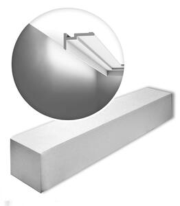 Orac Decor CX197-box MODERN U-STEPS1 Cartone con 12 strisce decorative Cornice per soffitto Illuminazione indiretta stile moderno colore bianco | 24 m