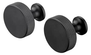 Set di ganci da parete neri in metallo 2 pz Rof – Blomus