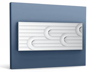 Pannello murale 3d Orac Decor W212 MODERN VALLEY LOOP Pannello murale Elemento decorativo Striscia decorativa stile moderno colore bianco 2 m