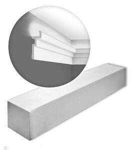 Orac Decor CX196-box MODERN U-STEPS1 Cartone con 12 strisce decorative Cornice per soffitto Illuminazione indiretta stile moderno colore bianco | 24 m