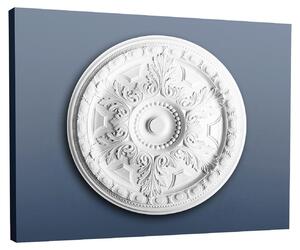 Orac R23 Luxxus rosone da soffitto Rosone Cornice Profilo decorativo Stucco Elemento classico Decorazione floreale Bianco | 71,5 Cm diametro