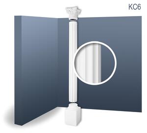 Orac Decor Kc6 Luxxus Colonne piene Set completo Colonna decorativa in rilievo in stucco Forma antica Classico Stabile Bianco | 2,86 metri